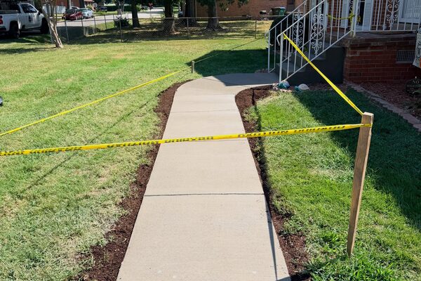 Curved Front Walkway &mdash; concrete work by Cascade Concrete Works
