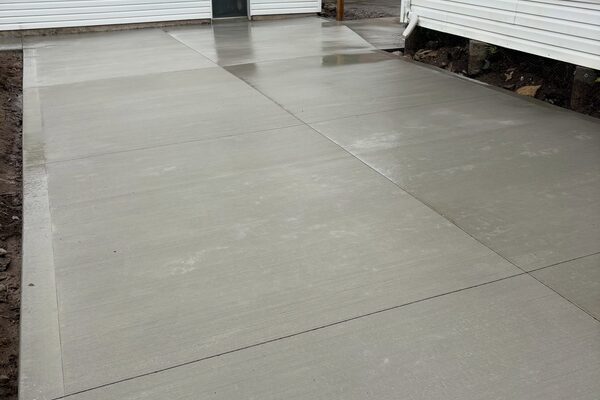 Backyard Patio Slab &mdash; concrete work by Cascade Concrete Works