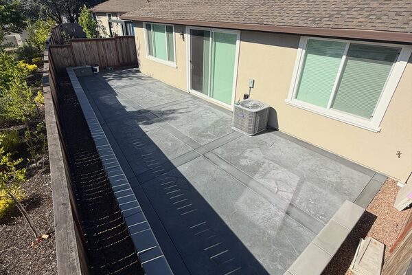 Stamped Patio with Lighting &mdash; concrete work by Cascade Concrete Works